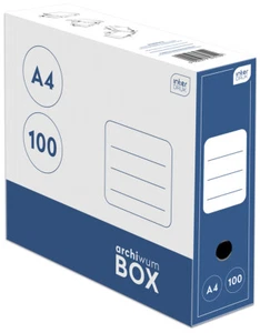 Interdruk Archivbox aus Karton A4 100 mm Marineblau - Bild 1 von 1