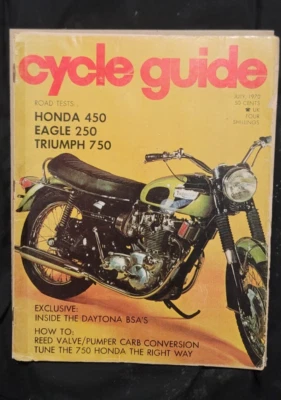 1970 July Cycle Guide Motorcycle Magazine; Royal Enfield, Bronson Bike (JM46 - Image 1 of 2