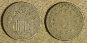Error: Nickel, 1882 Shield Repunched Date Easiest Seen on "2" IREC639 - Picture 1 of 1