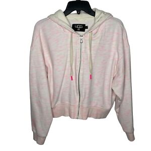 UGG Hoodie Womens Large Pink Melange Camari Full Zip Hooded Pockets Sweatshirt