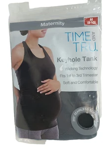 Time & Tru Damen-Tanktop Umstandsmode gekreuzter Rücken feuchtigkeitsableitend Größe M (8-10) neu - Bild 1 von 7