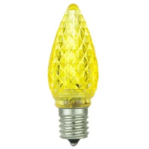 6 Pack Holiday Lighting Outlet LED C9 Replacement bulb, Christmas Lights Yellow - Picture 1 of 1