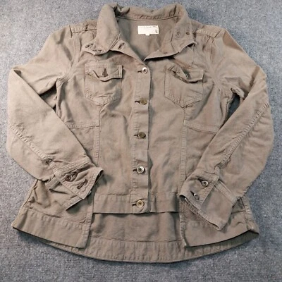 Rag & Bone Jean Jacket Women Size Large Green USA Made Chamberlain Utility - Image 1 of 4