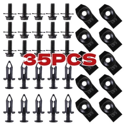 Para Mazda Pernos de carrocería Clips de tuerca en U - Motor M6 Bajo Cubierta Protector contra salpicaduras Foto 1 de 4