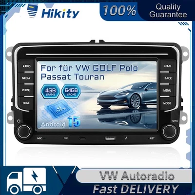 4+64GB Android 15 Carplay Autoradio für VW GOLF 5 Passat Touran Polo T5 Bora GPS - Bild 1 von 4