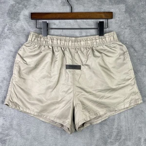 Essentials Fear Of God Shorts Men Small Tan Gym Running Performance Lined 3” Jog - Picture 1 of 17