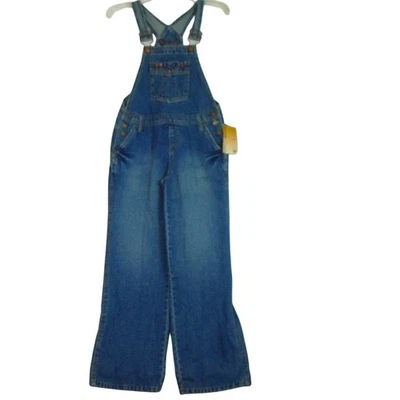 Mono Squeeze Girl Talla L (12-14) Azul Denim Algodón Brillo Bolsillos Ajustable Foto 1 de 4