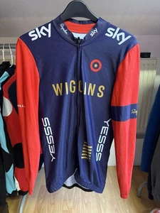 RAPHA LIMITED EDITION TEAM WIGGINS LS Midweight JERSEY SHIRT CYCLING MEN size 4 - Picture 1 of 6