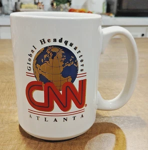 Vintage CNN Global Headquarters Atlanta Becher 16 Unzen Kaffeetasse Nachrichten Medien selten - Bild 1 von 5