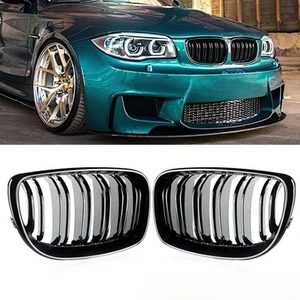 Rejilla delantera negra brillante para BMW Serie 1 E81 E87 E82 E88 135i 2007-2013 - Imagen 1 de 14