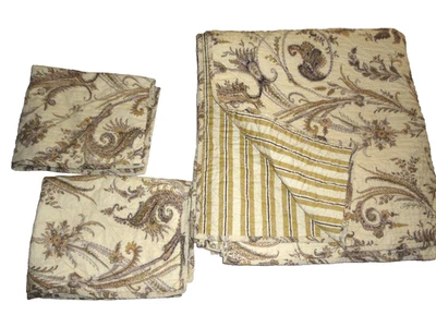 JUEGO DE EDREDÓN COMPLETO/QUEEN RALPH LAUREN NEWBERRY PORT MARRÓN CREMA PAISLEY CREMA (3P) Foto 1 de 4