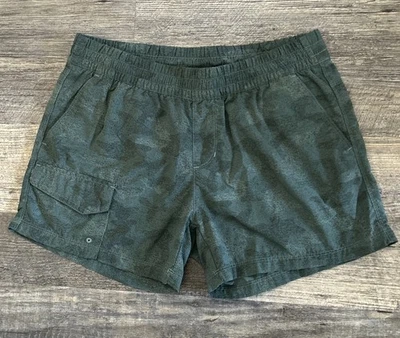Pantalones Cortos Columbia Para Mujer Medianos 4L Plateados Ridge Camuflados Verde Estampado Pull On Nylon Foto 1 de 4