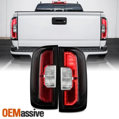 Conjunto de lentes negras rojas luces traseras LED negras para GMC Canyon/Chevy Colorado 2015-2022 Foto 1 de 4
