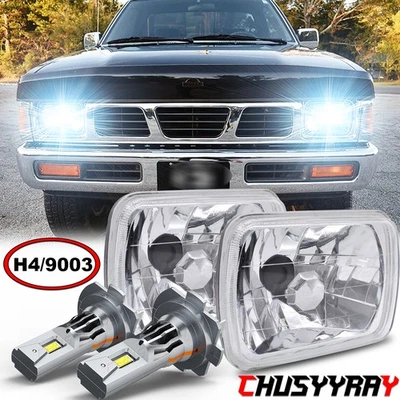 Pair 7x6" LED Headlights Replacement H6054 for Nissan Pickup Hardbody 1983-1997 - Image 1 of 4