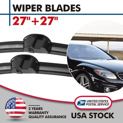 For Mercedes-Benz S63 AMG 08-13 FRONT 27"&27" WINDSHIELD WIPER BLADE SET OEM - Imagem 1 de 4