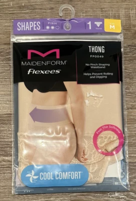 Tanga de encaje Maidenform Flexees suavizante ropa moldeadora fresca comodidad nude mediana Foto 1 de 4