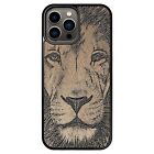 Lion - Wooden Iphone Magsafe Case 15 Pro Max, 14 Plus, 13 Pro, 12 Mini, 11 Pro