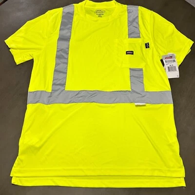 Camiseta Dickies Para Hombre Mediana Amarilla Crew Reflectante Tipo R Clase 2 Manga Corta Foto 1 de 4