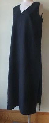 Maxi Vestido NEGRO FLAX Designs LINO Dos Vías 1G y 2G y 3G Nuevo con Etiquetas Foto 1 de 4