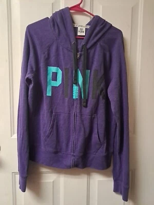 Sudadera con capucha grande con cremallera completa rosa VS púrpura para mujer. 2012 Foto 1 de 4