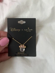 Kate Spade Disney Minnie Mouse Mini Pendant Necklace Jewelry New - Picture 1 of 9
