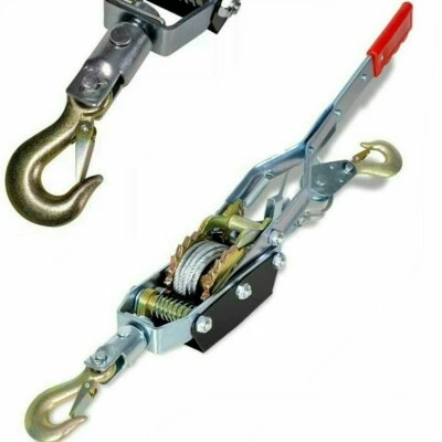 PARANCO VERRICELLO ARGANO MANUALE GANCIO TRAINO 2T 2000kg FUNE CAVO ACCIAIO - Immagine 1 di 2