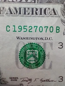 fancy serial number birthday Note , July 7th 1952 - Picture 1 of 6