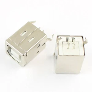 Conector de enchufe de PCB de 4 pines hembra USB 2.0 tipo B 5 piezas para puerto de impresora #A7 - Imagen 1 de 4