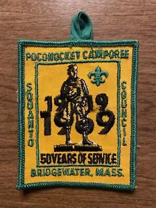 Vintage BSA Pfadfinder Squanto Rat 1919-1969 50 Jahre Paconocket Camp Patch #4 A8 - Bild 1 von 12