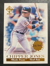 2001 Pacific Private Stock Premiere Date 52/90 Chipper Jones #13 HOF Braves