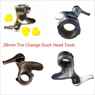 Herramientas protectoras de cabeza de pato de montaje de acero fundido para cambio de neumáticos de motocicleta de 28 mm Foto 1 de 4