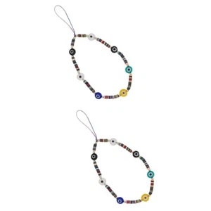 2 PCS Anhänger Des Teufelsauges Telefon Lanyard Handgelenk Handy Hanging -Gurt - Zdjęcie 1 z 12