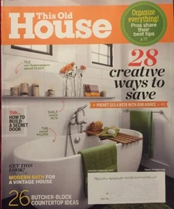 This Old House Magazine January/ February 2015 28 Creative Ways To Save - Picture 1 of 6