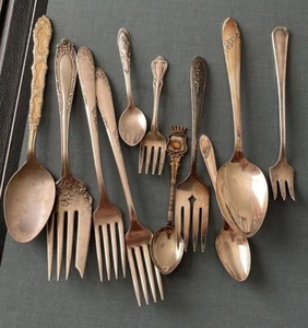 Lot of 11 Antique Vintage Flatware Various Pieces - Picture 1 of 3