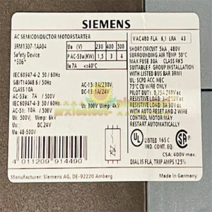 Avviatore motore retromarcia Siemens 3RM1307-1AA04 NUOVO - Foto 1 di 1
