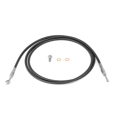 Línea de embrague trenzado de acero hidráulico 82 1/2" para Harley CVO Fat Boy Dyna Fat Bob Foto 1 de 4