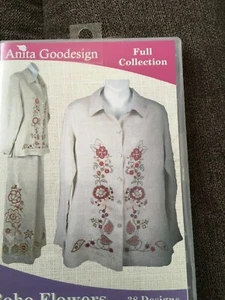 Máquina de bordar Anita Goodesign software patrones diseños flores boho  - Imagen 1 de 2