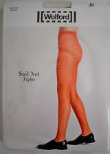 $67 NEW WOLFORD Petal Rose SAIL NET Matte Finish Tights M ITALY