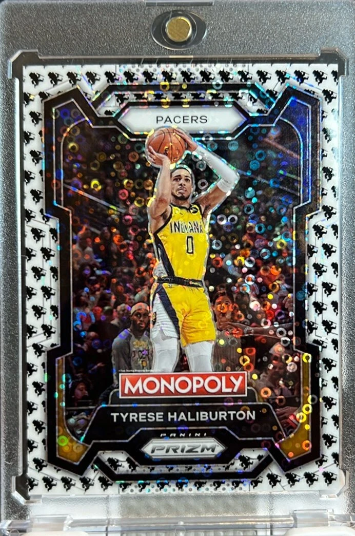 2023 Panini Prizm Monopoly #34 Tyrese Haliburton Monopoly Man Black and White