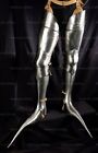 18 Gauge  Gothic Leg Set With Sabatons Armor Leg Guard LARP Medieval Knight