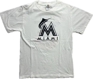 Miami Marlins SGA T Shirt Baseball White Unisex Adult Small Safety Promo - Picture 1 of 6