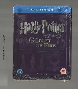 HARRY POTTER AND THE GOBLET OF FIRE - UK EXCLUSIVE BLU RAY STEELBOOK - NEW - Picture 1 of 3