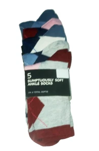 5er Pack Herren Socken Größe 6-8 1/2 UK 39-42 EU M&S üppig weich Freshfeet Knöchel - Bild 1 von 7