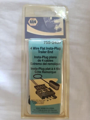 NAPA 4 Wire Flat Insta-Plug  Trailer End With Built-In LED circuit Tester - Image 1 of 4
