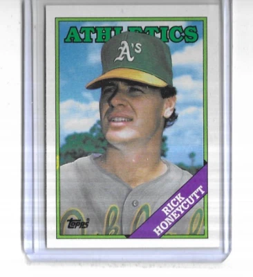 1988 Topps #641 Rick Honeycutt Oakland Athletics - Image 1 of 2