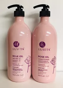 Luseta ~ Rose Oil Hydrating & Volumizing Shampoo & Conditioner 33.8 fl oz Each - Picture 1 of 2