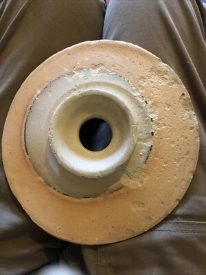 Tapa batidora de mantequilla de gres antigua 8" Foto 1 de 4