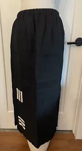 Women’s Vtg MY TRIBE Black Linen Maxi Skirt Size L - Picture 1 of 9