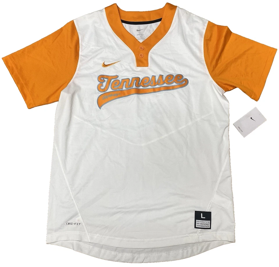 Nike L Grande Tennessee Volunteers Unisex 2 Botones Réplica Softbol Jersey Blanco Foto 1 de 4