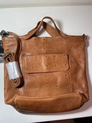 Bolso Bandolera Jagger Cuero Latico Tachonado NUEVO en Coñac Foto 1 de 4